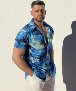Alternative view of Blue Island Scenery Summer Shirts MA42