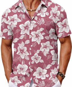 Dusty Pink Summer Beach Shirts MA46
