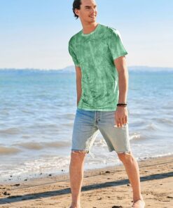 Alternative view of Green Short Sleeve Graphic T-Shirt MA57