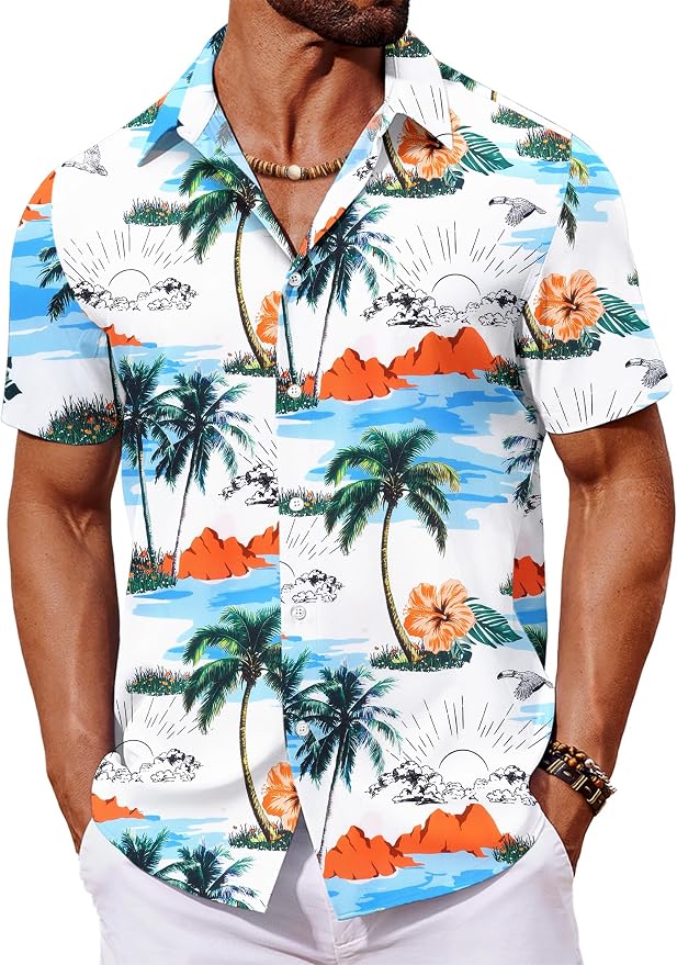 Hawaiian Coconut Tree Summer Shirts MA50