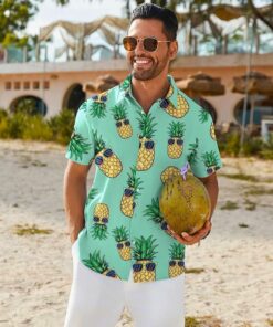 Alternative view of Hawaiian Pineapple Summer Beach Shirts MA48