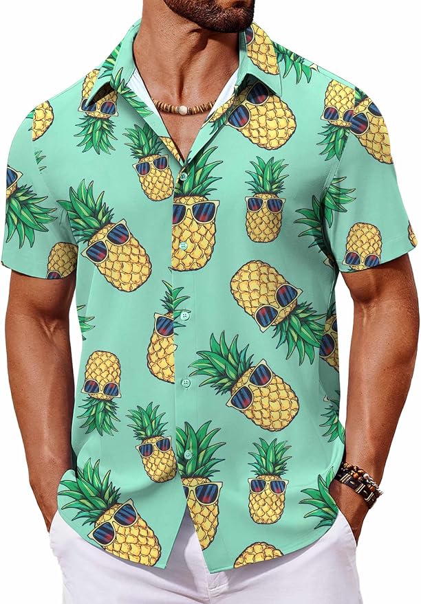 Hawaiian Pineapple Summer Beach Shirts MA48