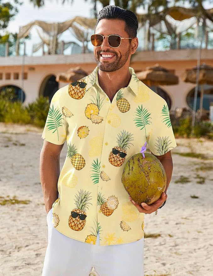 Tropical Pineapple Summer Beach Shirts MA45 - Image 2