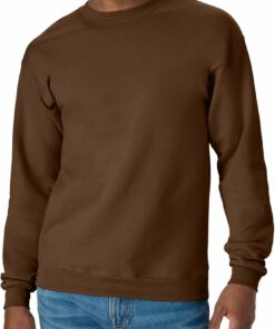 Army Brown Fleece Crewneck Sweatshirt MA96