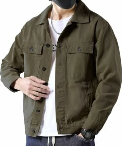 Army Green Lightweight Cotton Jacket MA134