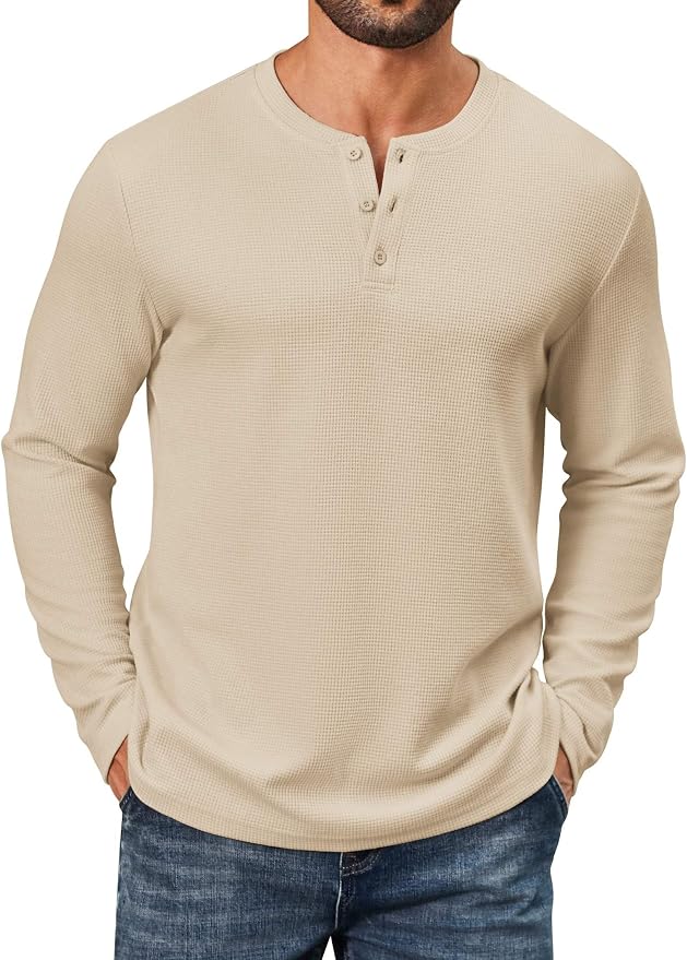 Basic Lightweight Henley Shirts MA71