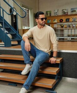 Alternative view of Basic Lightweight Henley Shirts MA71