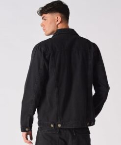 Alternative view of Black Wash Lightweight Denim Jacket MA143