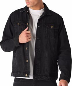 Black Wash Lightweight Denim Jacket MA143