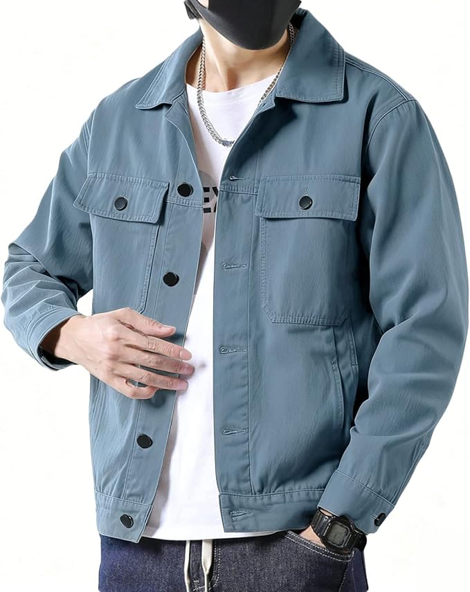 Blue Lightweight Cotton Jacket MA136