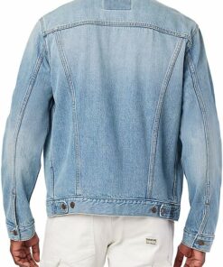 Alternative view of Blue Signature Trucker Jacket MA132