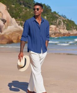 Alternative view of Brilliant Blue Button Down Shirts MA111