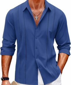 Brilliant Blue Button Down Shirts MA111