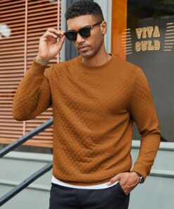 Alternative view of Brown Long Sleeve Casual Pullovers Sweaters MA149