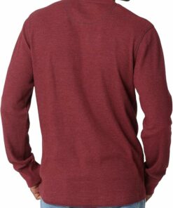 Alternative view of Cabernet Long Sleeve Waffle Henley Tee MA88