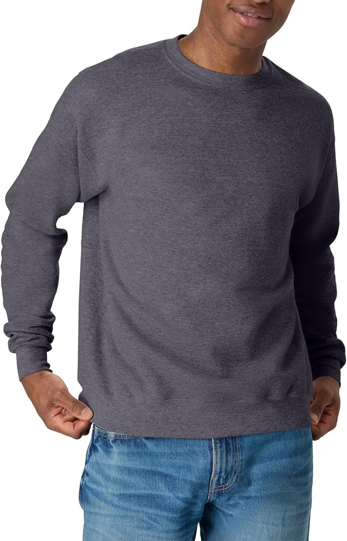 Charcoal Heather Fleece Crewneck Sweatshirt MA94