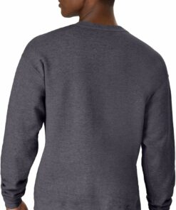 Alternative view of Charcoal Heather Fleece Crewneck Sweatshirt MA94