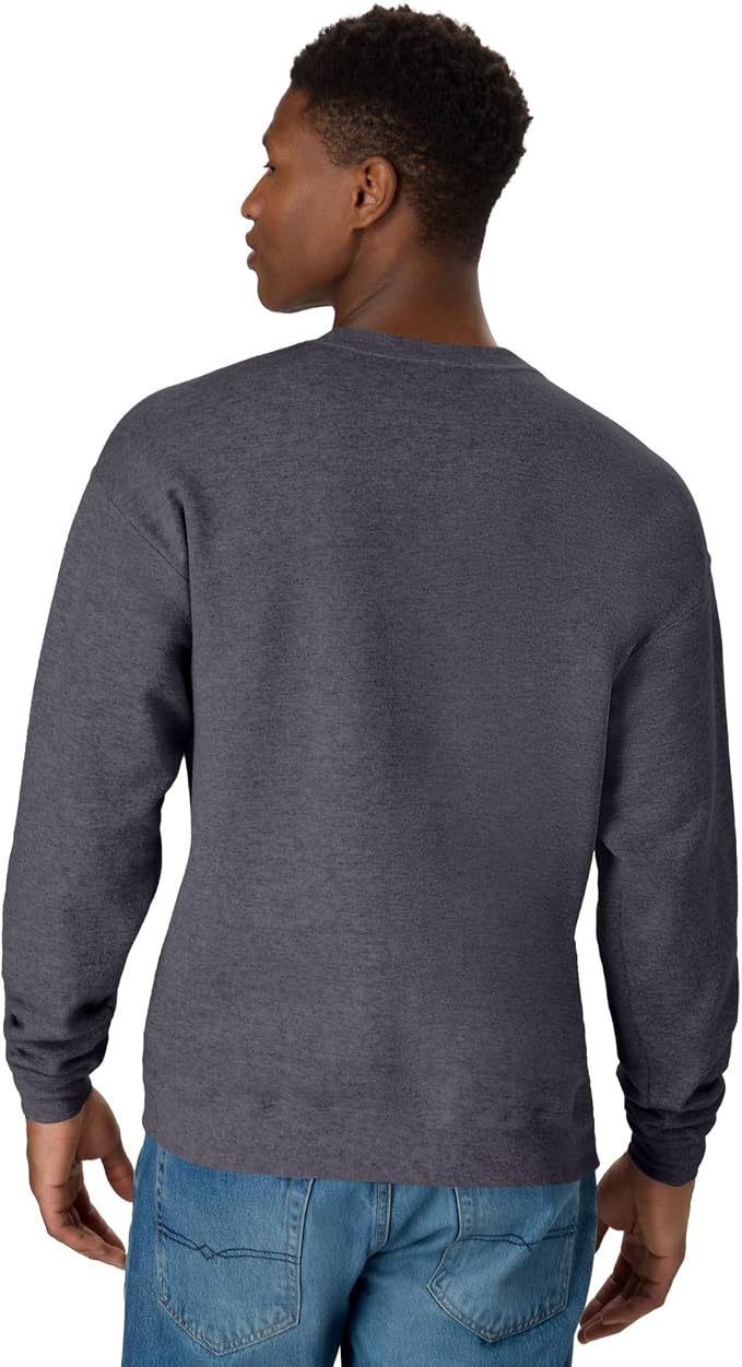 Charcoal Heather Fleece Crewneck Sweatshirt MA94 - Image 2