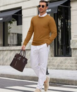 Alternative view of Coffee Brown Lightweight Casual Sweater MA109