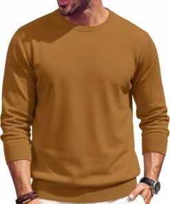 Coffee Brown Lightweight Casual Sweater MA109