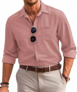 Dusty Pink Regular Denim Shirt MA115