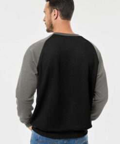 Alternative view of Geometric Black Casual Pullover Sweatshirts MA147