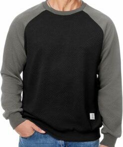 Geometric Black Casual Pullover Sweatshirts MA147