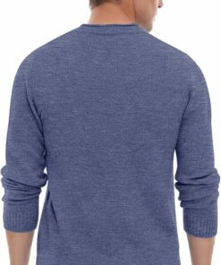 Alternative view of Gray Blue Soft Casual Sweaters MA107