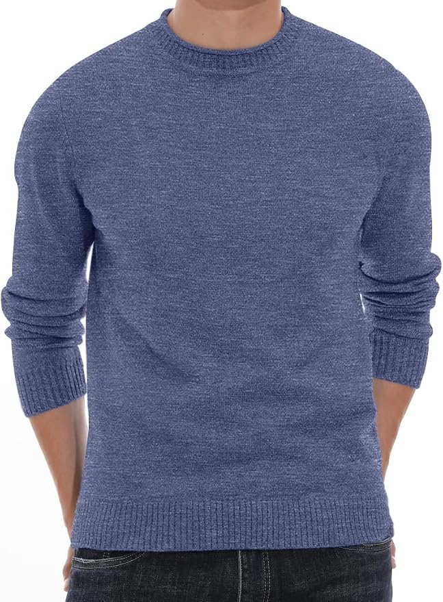 Gray Blue Soft Casual Sweaters MA107