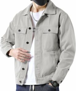 Grey Lightweight Cotton Jacket MA137