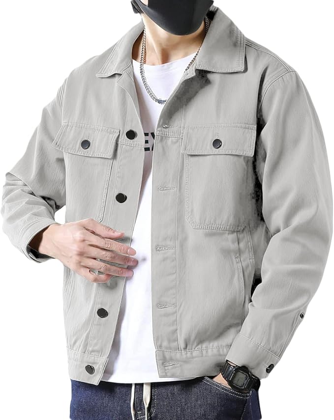 Grey Lightweight Cotton Jacket MA137