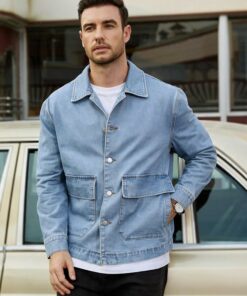 Alternative view of Light Denim Blue Jean Jacket MA125
