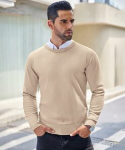 Alternative view of Men's Camel Crewneck Sweaters MA102