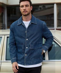 Alternative view of Men’s Denim Blue Jean Jacket MA127