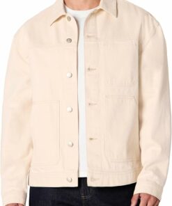 Men's Ecru Rigid Denim Jacket MA124