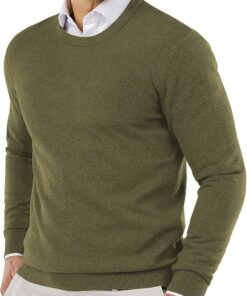 Men's Green Crewneck Sweater MA101