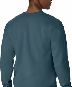 Alternative view of Metallic Teal Fleece Crewneck Sweatshirt MA93