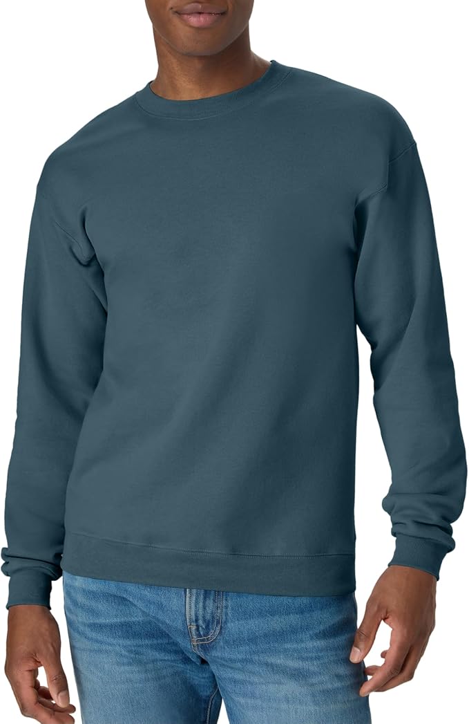 Metallic Teal Fleece Crewneck Sweatshirt MA93