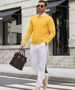 Alternative view of Yellow Lightweight Casual Sweater MA108