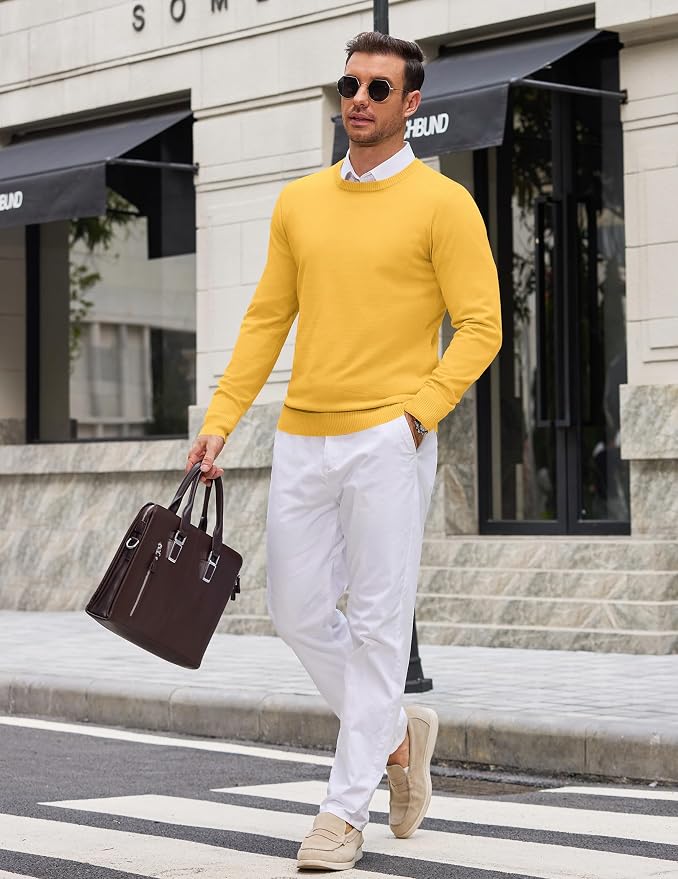 Yellow Lightweight Casual Sweater MA108 - Image 2