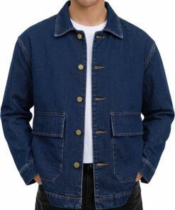 Men’s Dark Denim Blue Jean Jacket MA128